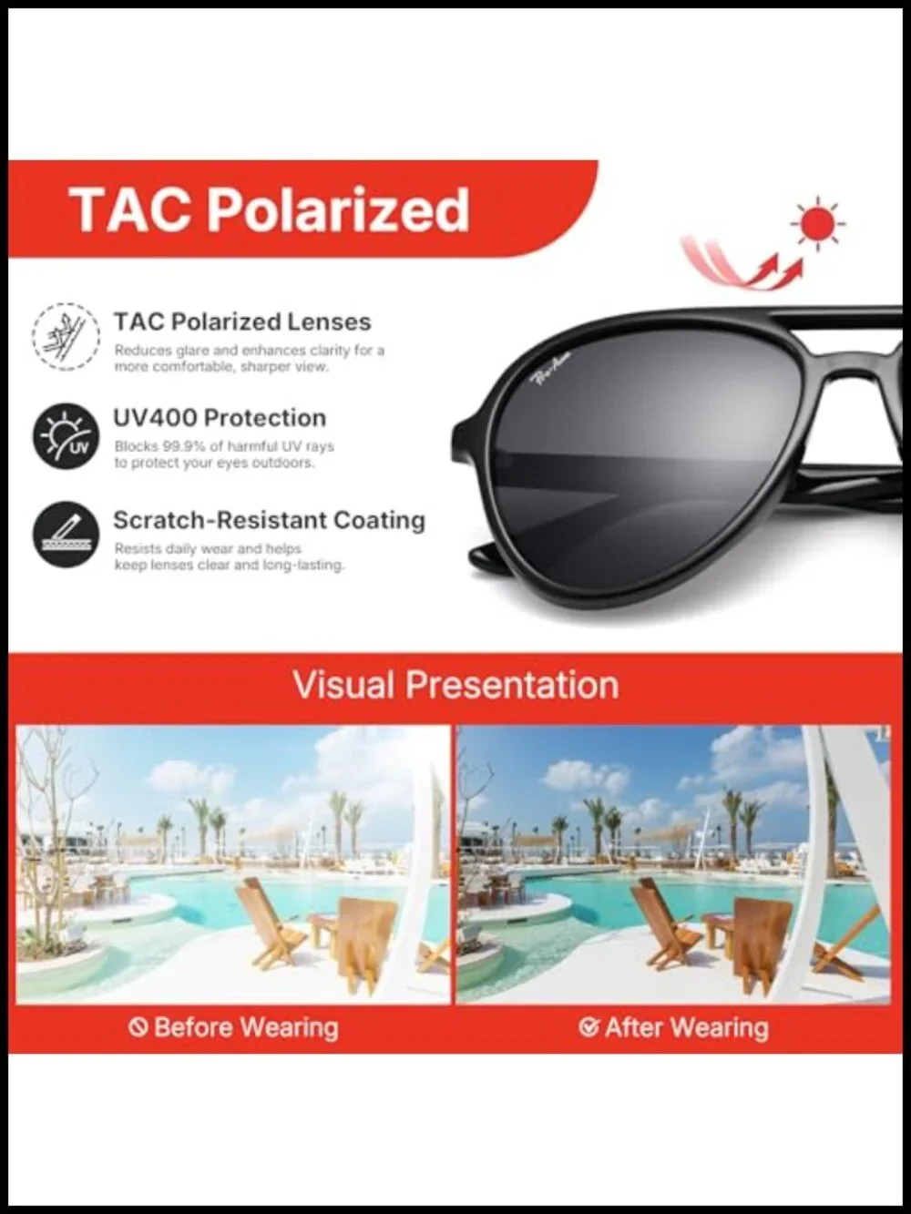Retro Polarized Aviator Sunglasses for Women Men UV400 Pilot Shades